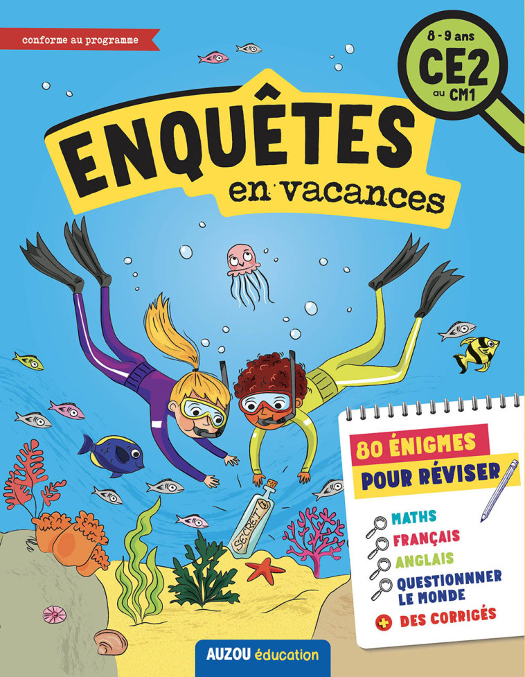 ENQUÊTES EN VACANCES DU CE2 AU CM1 -  Zaza - AUZOU