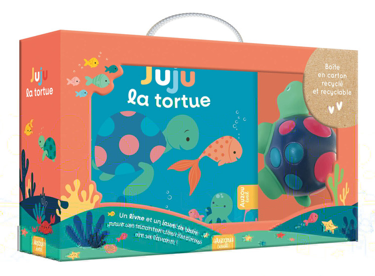 MON PREMIER LIVRE DE BAIN - JUJU LA TORTUE  (VALISETTE CARTON) - Jay FLECK - AUZOU