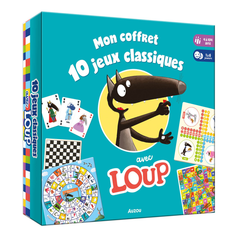 MON COFFRET 10 JEUX CLASSIQUES AVEC LOUP - Orianne Lallemand - AUZOU