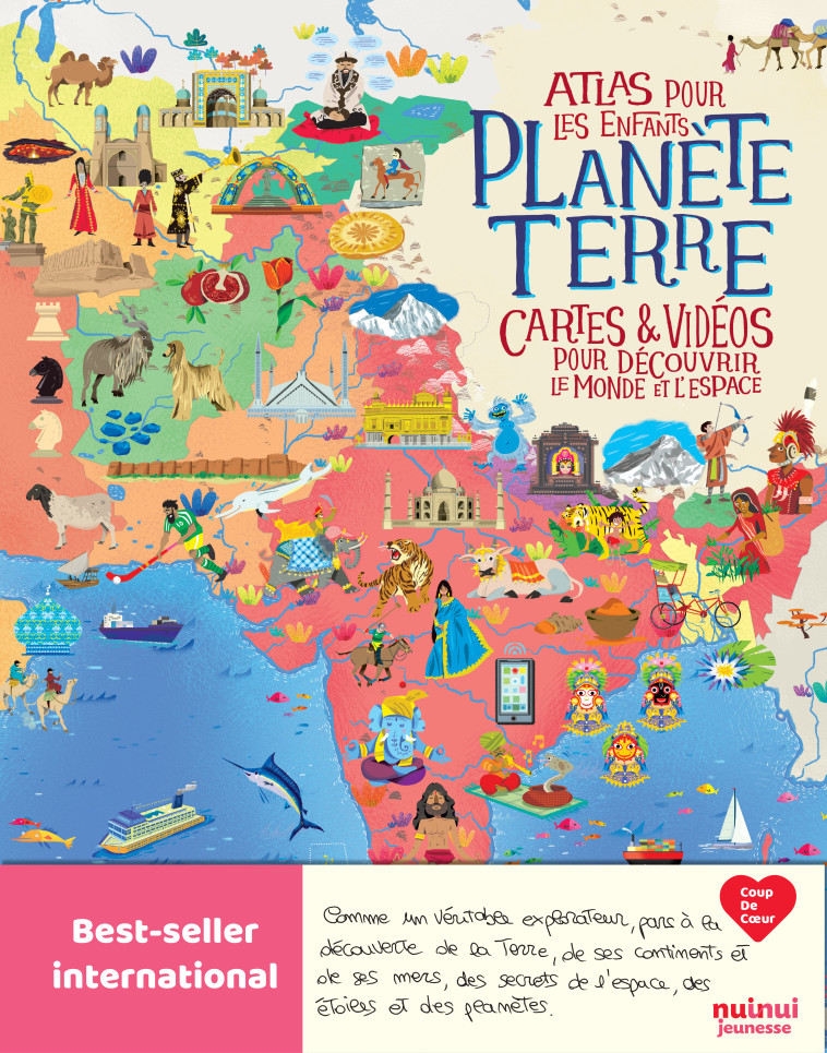 -ANNULE- Planète Terre - Atlas pour les enfants - Cartes & vidéos pour découvrir le monde et l'espace - Enrico Lavagno - NUINUI JEUNESSE