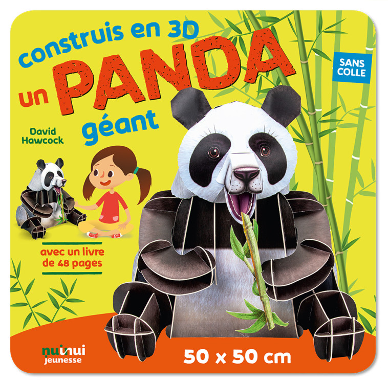 Construis en 3D un panda geant - David Hawcock - NUINUI JEUNESSE