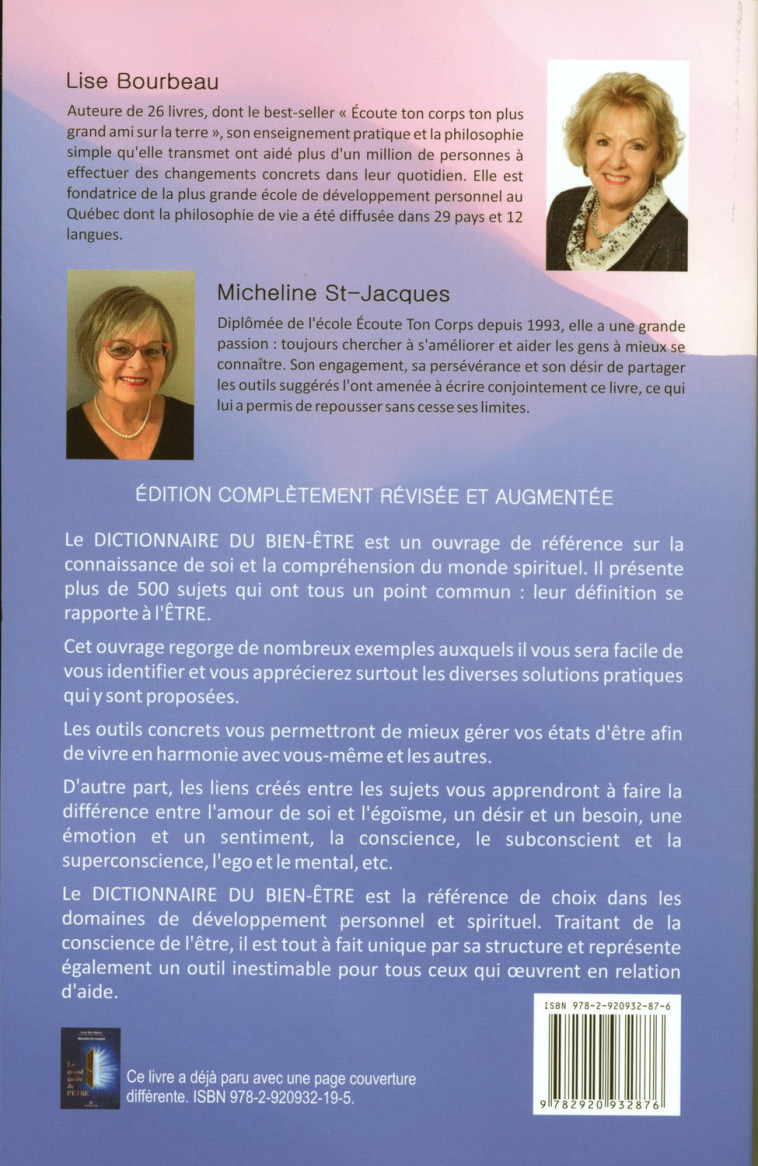 Dictionnaire du bien-être - Lise Bourbeau - ETC