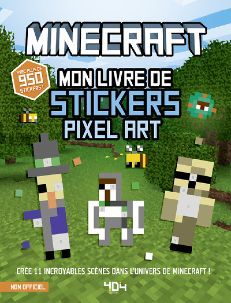 Mon livre de stickers Pixel art 100% Minecraft - Vladimir Subbotin - 404 EDITIONS